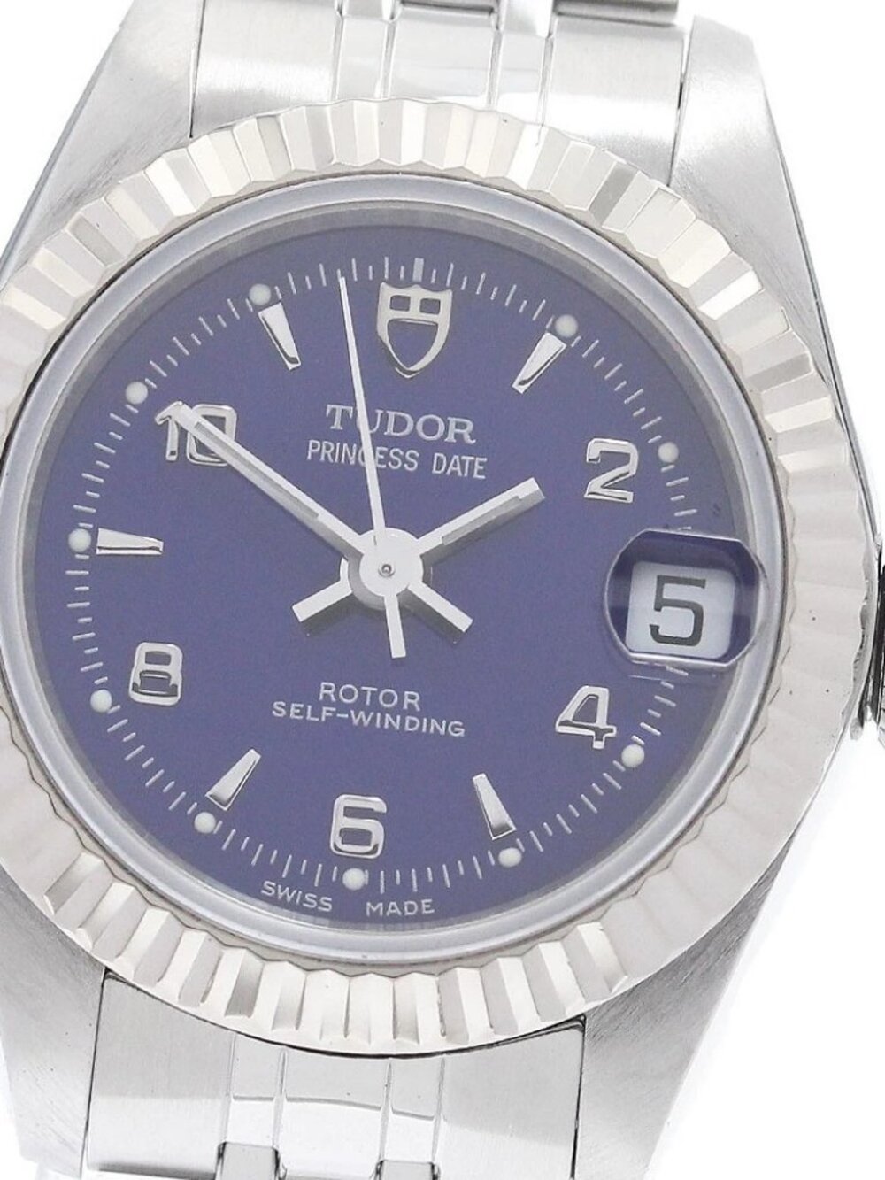 TUDOR Princess Date 92514 WG bezel blue Dial Automatic Ladies Watch_917425